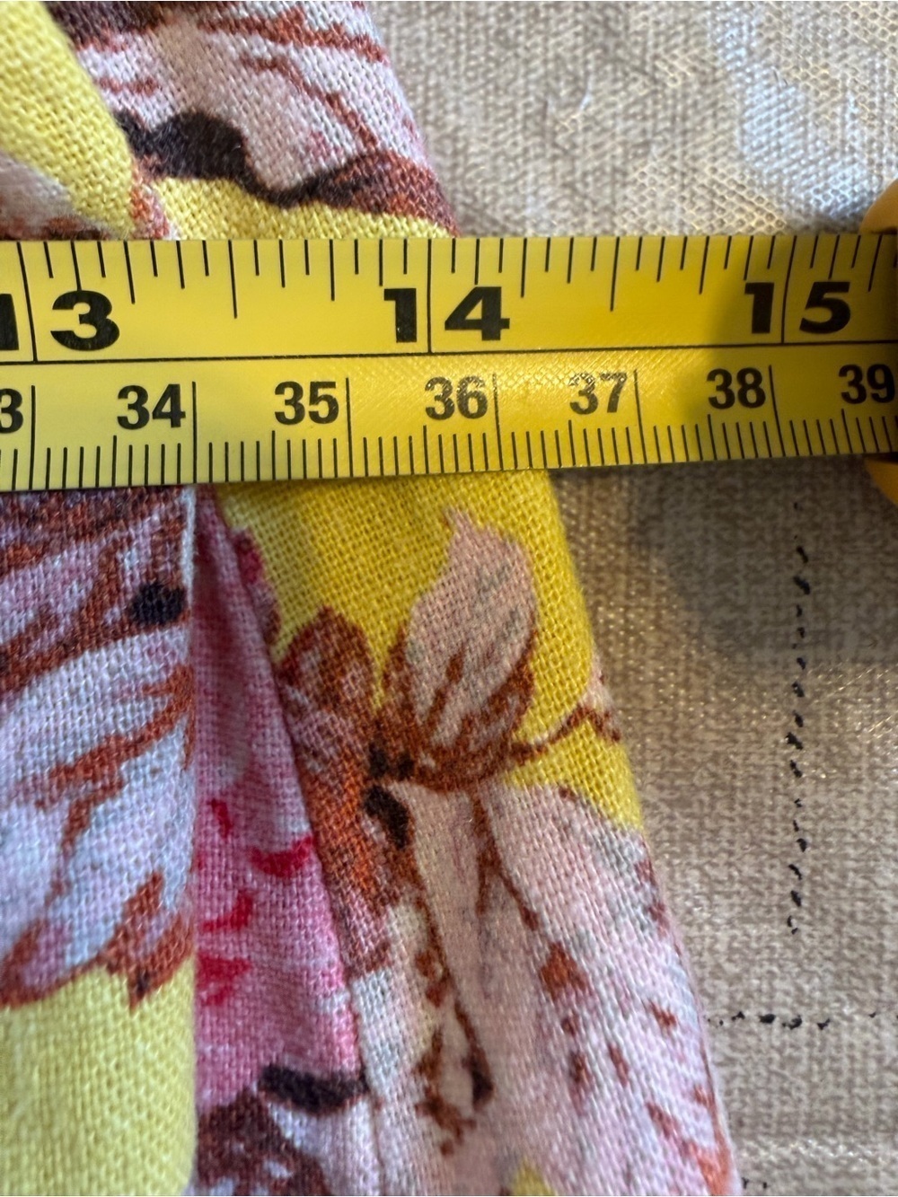 Bardot LaBella Floral Midi Dress Size XS / 2 Yellow Pink Cottagecore Romantic - Picture 12 of 14